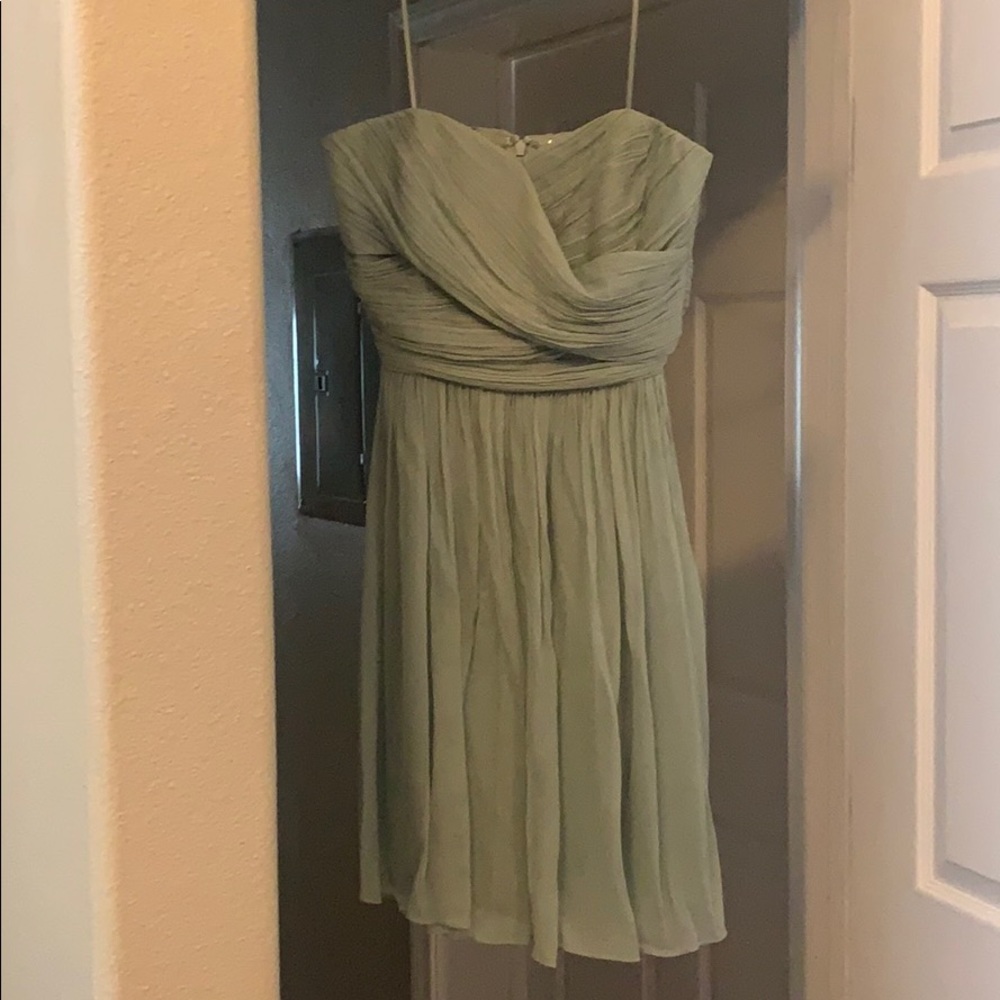 Sage green bridesmaid dress from Jcrew